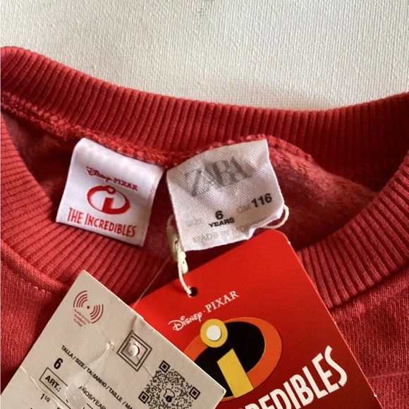 Zara Vibrant Red The Incredibles sweatshirt - Picture 7 of 11